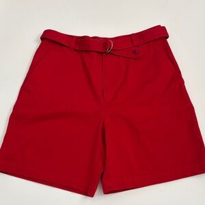 Lauren Ralph Lauren Dorchester Chinese Red Shorts Size 6 Petite NWT
